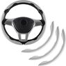 Carbon Fiber Silicone Anti-Slip Car Steering Wheel Cover Universal Fit