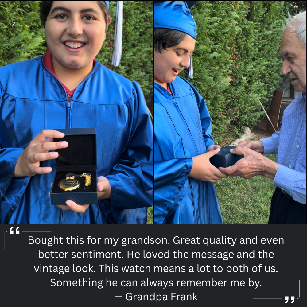 To Grandson / From Grandpa - Luxury Vintage Pocket Watch Gift