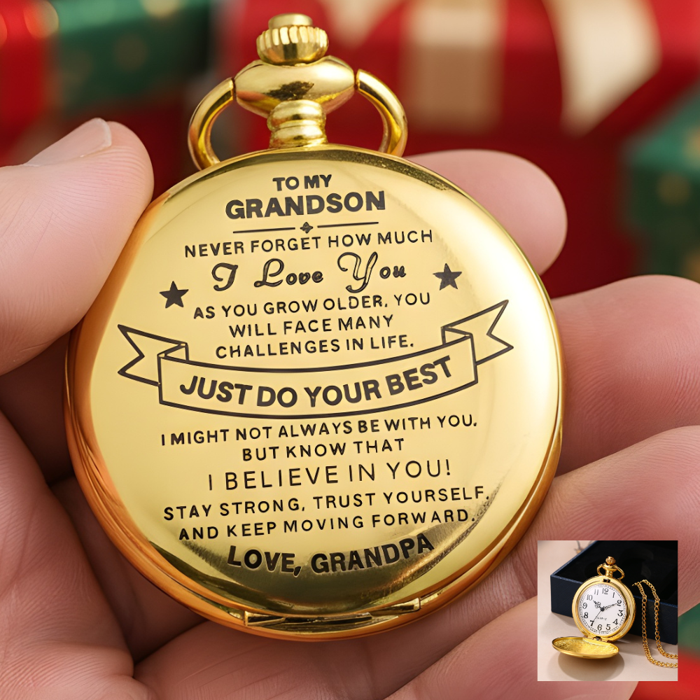 To Grandson / From Grandpa - Luxury Vintage Pocket Watch Gift