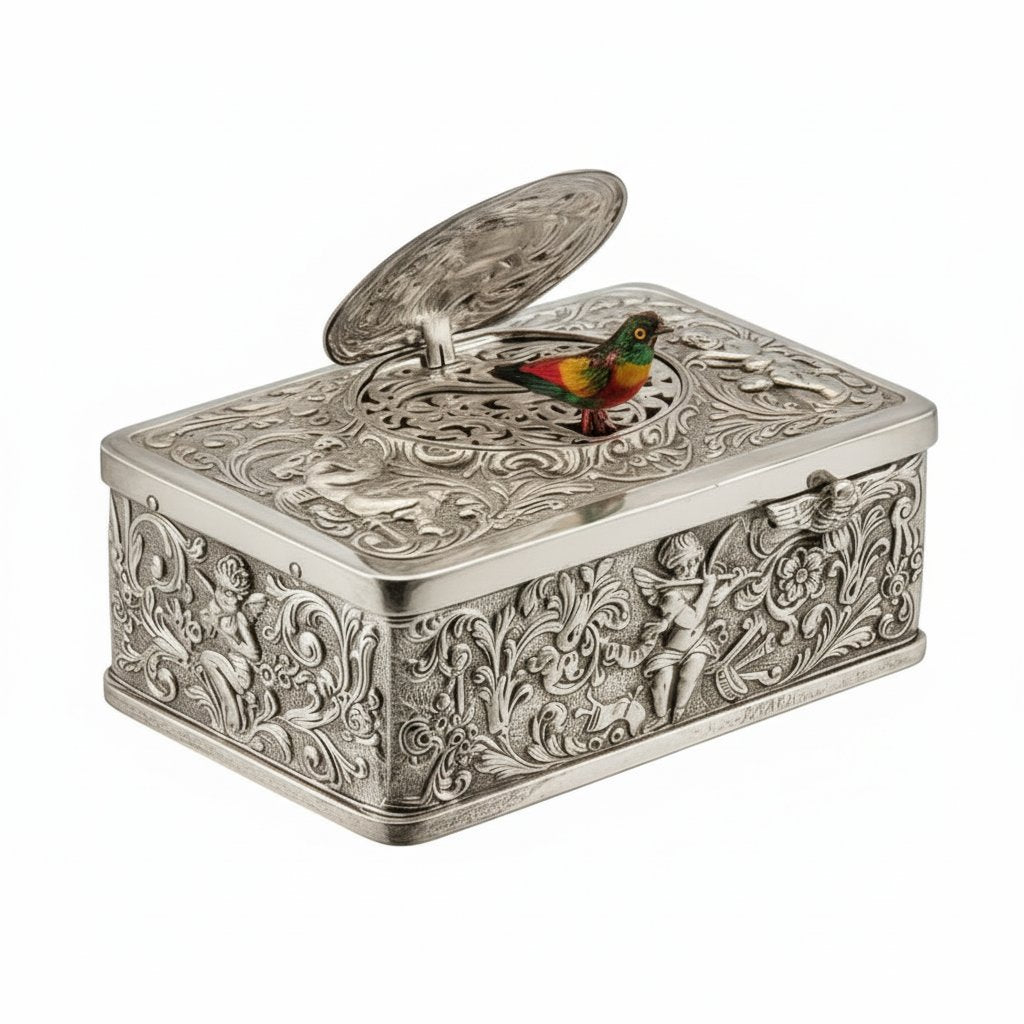 Three-dimensional Embossed Bird Music Box